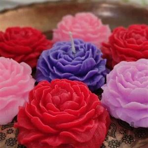 شمع گل آلاله  دیر سوز در رنگ های متنوع