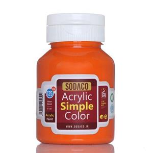 رنگ اکریلیک ساده سوداکو 125 میل نارنجی روشن کد acrylic simple 2305 