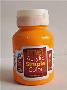 رنگ اکریلیک  ساده سوداکو 125 میل پرتقالی کدacrylic simple2309