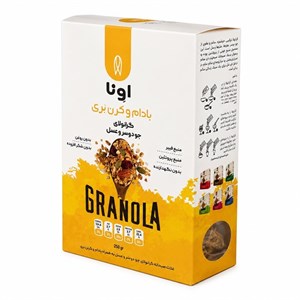 گرانولا جودوسر و عسل با مغز بادام و کرنبری و تخم کدو بدون گلوتن اونا - 250 گرم