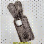 قاب گوشی iPhone 14 Pro Max آیفون اورجینال طرح عروسکی خرگوشی پشمالو نسکافه ای کد 74
