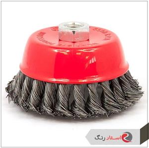فرچه سیمی کاسه ای 10 سانت بافته