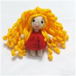 عروسک بافتنی دختر(گیسو طلا)