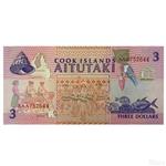 اسکناس زیبای سه دلار جزیره ی کوک (کوک آیلند)