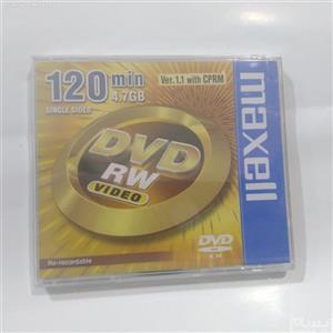 DVD -RW Maxell قابدار با یک ترک روی قاب 