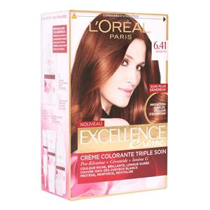 کیت رنگ موی لورآل LOreal Excellence Hair Color Kit No 6.41 Loreal Excellence Hair Color Kit No 6.41