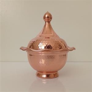 قندان مسی شیک مجلسی طرح لاله نانو شده سایز یک