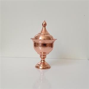 قندان مسی پایه دار طرح لاله نانو شده سایز یک زنجانیها