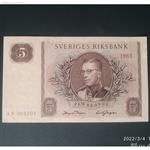 اسکناس تک  5کرون  سوئد  1963