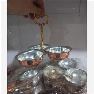اردو خوری 3 تایی مسی دست ساز زنجان نانو 