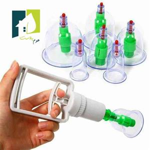 بادکش حجامت 6سر جعبه سبز