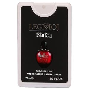 عطر جیبی زنانه لگموج مدل Black XS حجم 20 میلی لیتر Legmoj Eau De Perfume Black XS  For Women 20ml