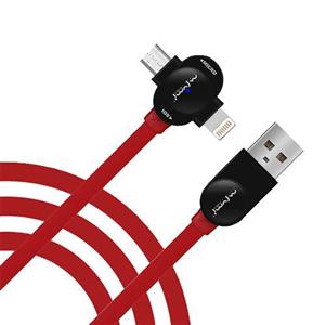 کابل تبدیل USB به LightningMicroUSB نافومی مدل M3