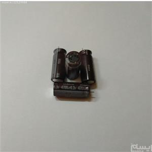 خازن 4700 میکرو فاراد 6.3 ولت پایه کوتاه 46 عدد