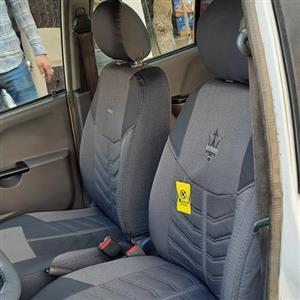 روکش صندلی پژو 206 تمام طوسی جنس جودون چرم مدل مازراتی الگو فابریک