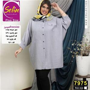 مانتو خفاشی  سایز بزرگ جلو دکمه  77