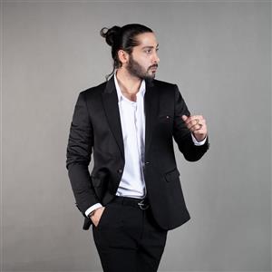 تک کت مردانه مشکی کد 10871