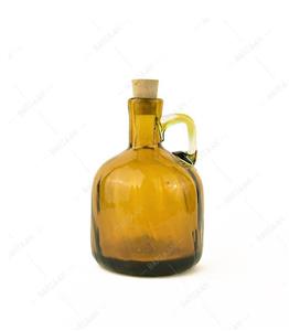 بطری آبگینه استوانه ای عسلی سایز ۳- کد ۰۲۵ 