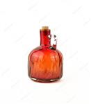 بطری آبگینه استوانه ای قرمز سایز ۳- کد ۰۲۴