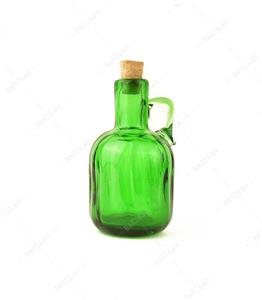 بطری آبگینه استوانه ای سبز سایز ۴- کد ۰۲۱ 