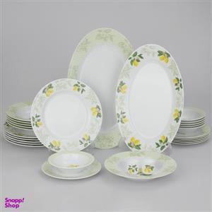 سرویس غذاخوری 28 پارچه چینی زرین ایران مدل رادیانس سیترونلا درجه یک