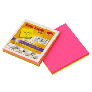 کاغذ یادداشت چسب دار Sam 7.5*7.5cm بسته ۱۰۰ برگی