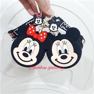 کیف هندزفری و ایرپاد (جاسوئیچی) سیلیکونی طرح میکی و مینی