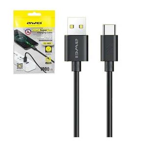 کابل شارژ تایپ C برند awei سوپر فست شارژ 5 آمپر
