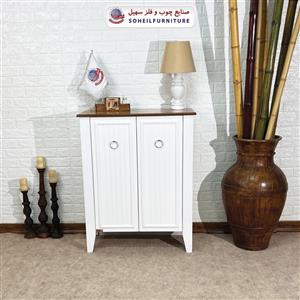 جاکفشی چوب MDF مدل 141 سهیل روکش طبیعی بلوط 