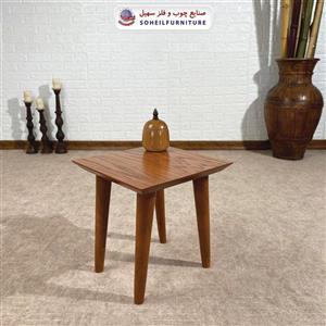 میز عسلی(بغل مبل) چوبی کلاسیک مدل 135 سهیل (روکش طبیعی چوب بلوط) 