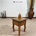 میز عسلی(بغل مبل) چوبی کلاسیک مدل 136 (روکش طبیعی چوب بلوط)