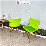 صندلی چوبی ایفلی مدرن مدل مرجان چرمی سهیل (صندلی فایبرگلاس نشکن)