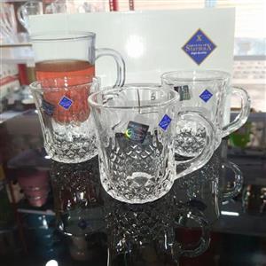لیوان دسته دار فرانسه مدل لانگ شفاف و نشکن