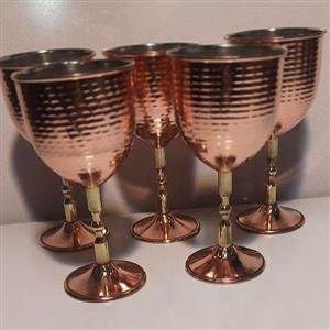جام پایه برنجی درجه 1(6عددی)