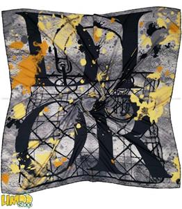 روسری طوسی زرد دیور