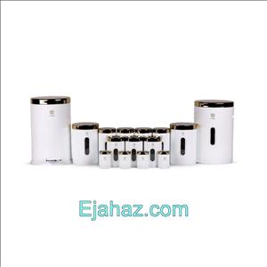 سرویس آشپزخانه اورانوس استوانه ای با درب طلایی 15 پارچه