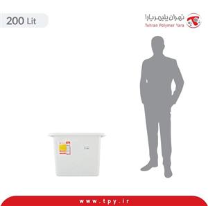 وان مستطیلی (مکعبی) 200 لیتری پلاستیکی