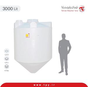 تانکر آب قیفی پلی اتیلنی 3000 لیتری بدون پایه