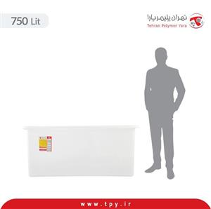 وان مستطیلی 750 لیتری پلاستیکی