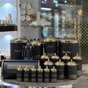 سرویس آشپزخانه ریور 26 پارچه کرم درب طلایی
