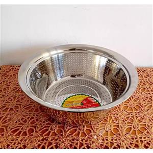 لگن و آبکش استیل یونیک سایز 38