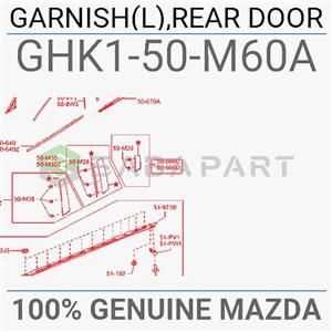 فلاپ پلاستیکی درب مزدا 6 – عقب سمت چپ – محصول اصلی