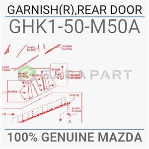 فلاپ پلاستیکی درب مزدا 6 – عقب سمت راست – محصول اصلی