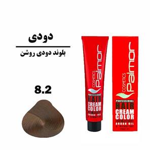 رنگ موی پالمور شماره 8.2 حجم 120 میلی لیتر رنگ بلوند دودی روشن