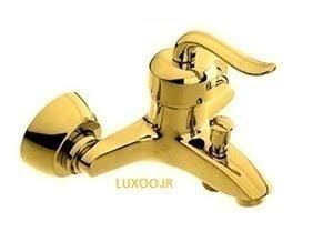 شیر دوش حمام گلسار سفید طلایی