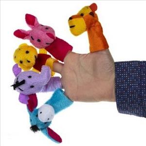 اسباب بازی عروسک انگشتی حیوانات 5 عددی شادینو