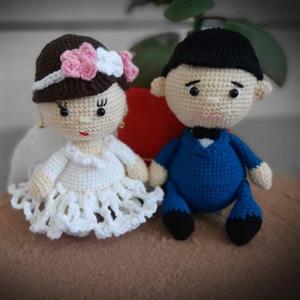 عروسک عروس و داماد تپلی تزئنین جهیزیه