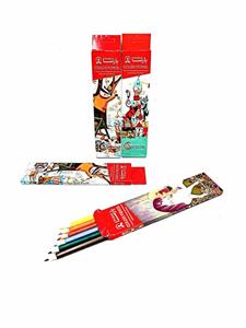 مداد رنگی 6 رنگ پارسا