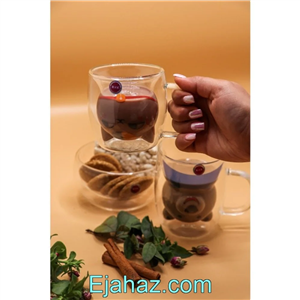 فنجان پیرکس دوجداره بی وی کی مدل 316001