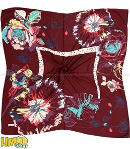 روسری زرشکی نخی ترک کد 1426